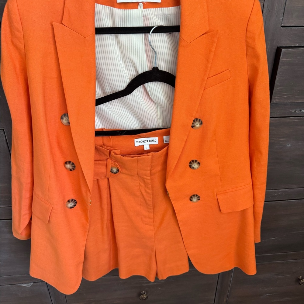 Veronica Beard Vibrant Orange shorts - Picture 2 of 6